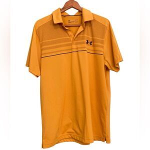 Under Armour Gold Loose Fit Golf short Sleeve Polo Shirt Medium